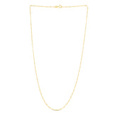 14K Yellow Gold 18 1.3mm Figaro Chain