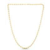 14K Yellow Gold 18 Puffed Mariner Chain