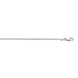 10K White Gold  1.2mm Octagonal Box 18 Chain with Lobster Lock