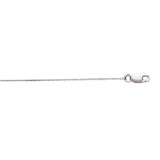 10K White Gold 0.87mm Diamond Cut Cable 16 Chain with Lobster Lock
