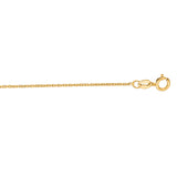 10K Yellow Gold 1.1mm Diamond Cut Cable 18 Chain with Lobster Lock