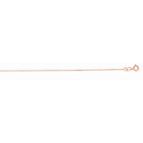 10K Rose Gold 1.1mm Diamond Cut Cable 16 Chain with Lobster Lock