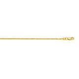 10K Yellow Gold 1.5mm Sparkle 10 Chain Anklet with Lobster Lock