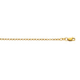 10K Yellow Gold 2.4mm Lite Rolo 18 Chain with Lobster Lock