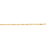 10K Yellow Gold 2.2mm Singapore 22 Chain with Spring Ring Clasp