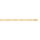 10K Yellow Gold 3.7mm Figaro 24 Chain with Lobster Lock