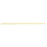 10K Yellow Gold 5.6mm Lite Figaro 24 Chain with Lobster Lock
