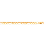 10K Yellow Gold 4.5mm Figaro 22 Chain with Lobster Lock