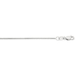 10K White Gold 1mm Gourmette 20 Chain with Lobster Lock