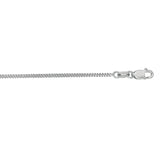 10K White Gold 1.4mm Gourmette 18 Chain with Lobster Lock