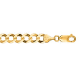 10K Yellow Gold 7.0mm Comfort Curb 24 Chain with Lobster Lock