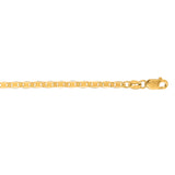 10K Yellow Gold 2.3mm Mariner 7 Chain Bracelet with Lobster Lock
