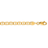 10K Yellow Gold 4.5mm Mariner 7 Chain Bracelet with Lobster Lock