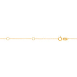 10K Yellow Gold 1.3mm Extendable Piatto 18 Chain with Spring Ring Clasp. Jump Ring at 16 and 17 inches.