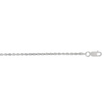 Sterling Silver 1.8mm Rope 16 Chain with Lobster Clasp