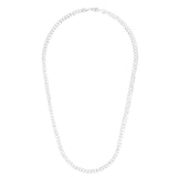 Sterling Silver 7mm Comfort Curb 24 Chain with Lobster Clasp