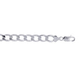 Sterling Silver 9.5mm Comfort Curb 22 Chain with Lobster Clasp