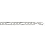 Sterling Silver 7mm Figaro 28 Chain with Lobster Clasp
