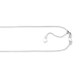 Silver 1.1mm Adjustable 30 Cable Chain with Lobster Lock