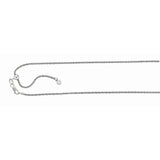 Sterling Silver 1.5mm Adjustable Sparkle 22 Chain with Lobster Clasp