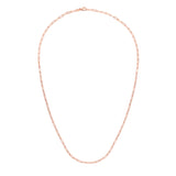 14K Rose Gold 2.1mm Paperclip 18 Chain with Lobster Lock