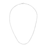 14K White Gold 2.1mm Paperclip 18 Chain with Lobster Lock