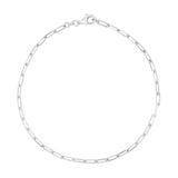 Sterling Silver 3mm Paperclip 20 Chain with Lobster Clasp