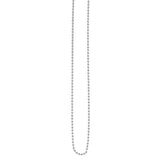 14K White Gold 2.2mm Oval Mirror Link 18 Chain with Lobster Lock