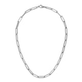 14K White Gold 7.5 6.1mm Paperclip Chain Bracelet with Lobster Lock