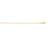 14K Yellow Gold 1.3mm Round Cable 20 Chain with Lobster Lock