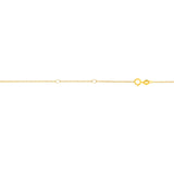 14K Yellow Gold 0.8mm 18 Diamond Cut  Classic Cable Chain with Spring Ring Clasp