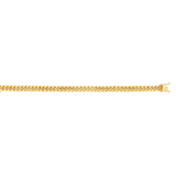 14K Yellow Gold 24 4.5mm Semi-Solid Miami Cuban Chain with Box Clasp
