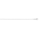 14K White Gold 1.5mm 18 Round Cable Chain with Lobster Clasp
