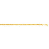 14K Yellow Gold 22 4mm Diamond Cut Round Franco Chain with Lobster Lock