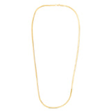 14K Yellow Gold 1.5mm Polished Beveled Herringbone 10 Chain Anklet with Lobster Clasp