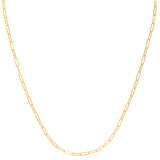 10K Yellow Gold 2.5mm Paperclip 18 Chain with Lobster Lock
