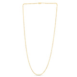 14K Yellow Gold 2mm Moon 24 Chain Necklace with Lobster Clasp