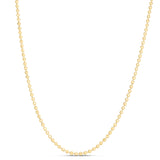 14K Yellow Gold 2.5mm Moon 16 Chain Necklace with Lobster Clasp