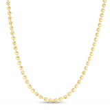 14K Yellow Gold 3mm Moon 24 Chain Necklace with Lobster Clasp