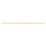 14K Yellow Gold 7.5 2.7mm Diamond Cut  Round Franco Chain Bracelet with Lobster Clasp