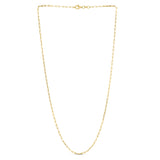 Silver (14k Yellow Gold Plated) 16 1.8mm Diamond Cut Paperclip Chain Necklace with Lobster Clasp.
