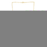 Silver (14k Yellow Gold Plated) 20 2.5mm Diamond Cut Paperclip Chain Necklace with Lobster Clasp.