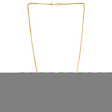 Silver (14k Yellow Gold Plated) 20 2.1mm Polished Round Box Chain Necklace with Lobster Clasp.