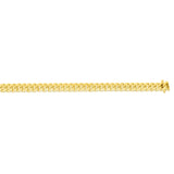 10K Yellow Gold 18 5mm Semi-Solid Miami Cuban Chain with Box Clasp