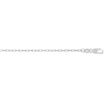 14K White Gold 1.3mm French Cable 22 Chain with Lobster Clasp