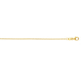14K Yellow Gold 2.6mm Round Cable Chain 18 Necklace with Lobster Clasp