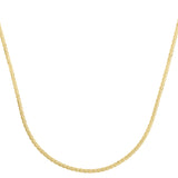 14K Yellow Gold 2.74mm Fancy 18 Ice Chain Necklace with Lobster Clasp