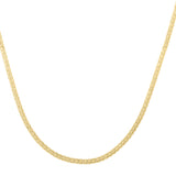 14K Yellow Gold 3.3mm Fancy 24 Ice Chain Necklace with Lobster Clasp