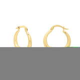 14K Gold Medium Heart Hoops with Hinged clasp