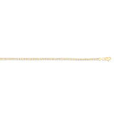 10K Two-tone Gold 20 2.7mm Fancy Ice Chain Necklace with Lobster Clasp